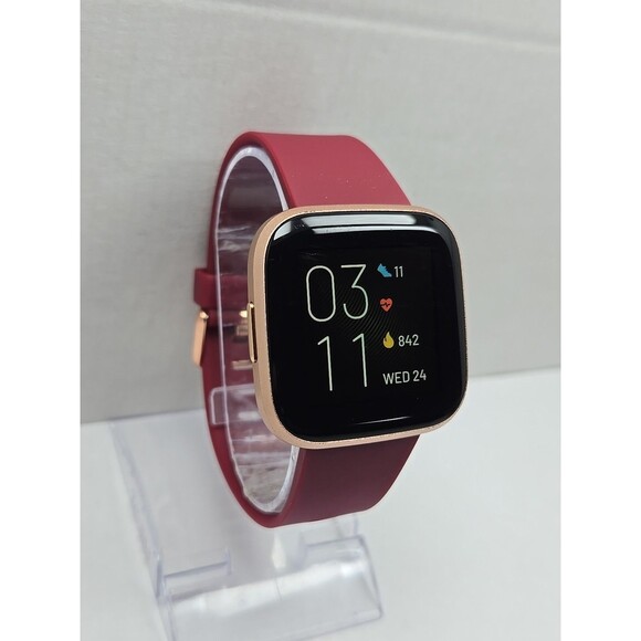 Fitbit Versa 2 Smartwatch Pink 40mm Alexa WR50M Always On Display No Charger - Picture 3 of 10